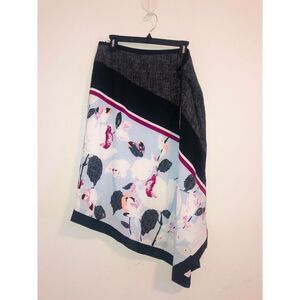 DKNY asymmetrical floral midi  skirt size 14